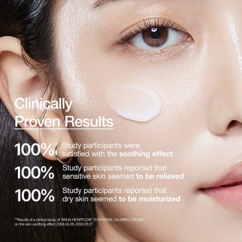 ANUA Hokudami 70 Intense Calming Cream 50ml Moisturizing Care Full of Moisturizing Feeling Fluctuous Skin Oily Skin Heartleaf Cream Skin Care Moisturi