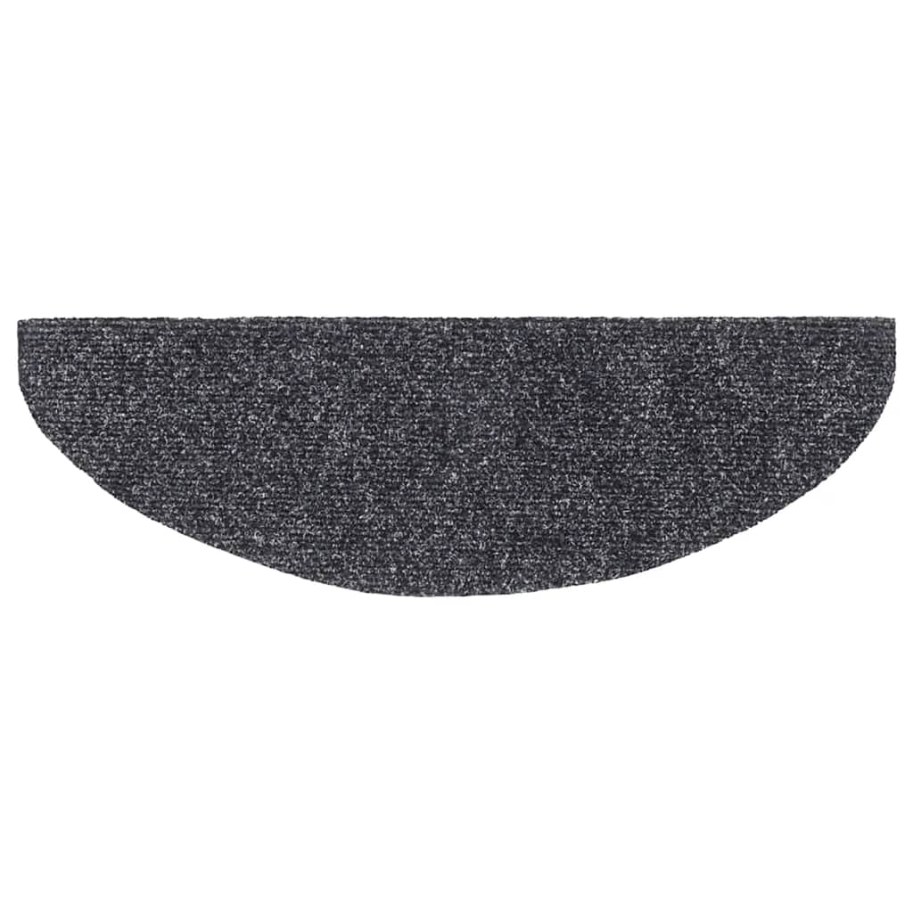 Self Adhesive Step Mats 5 pcs. 65 x 21 x 4 cm Dark Gray Semi Round Large