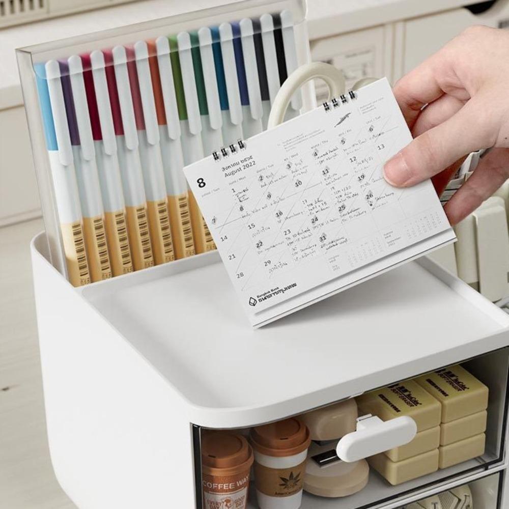 Multifunctional Desktop Storage Organizer with Drawers Cosmetics Organizer  Office Supplies