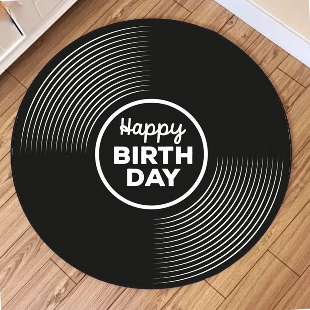 Vinyl Record Design Round Carpet Music CD Circle Children Play Mat Living Room Decoration Home Bedroom Sofa Hallway Area Rugs