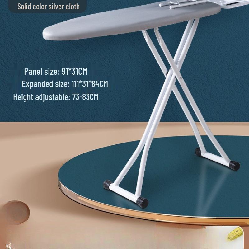 Large Folding Vertical Ironing Board with Widened Pad and Clothes Rack
