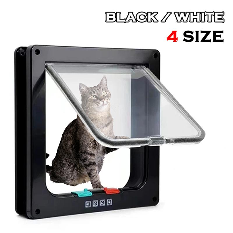 Cat Door 4 Way Locking Proof Pet Door For Interior Doors Cabinet Garage Doors 2Pc
