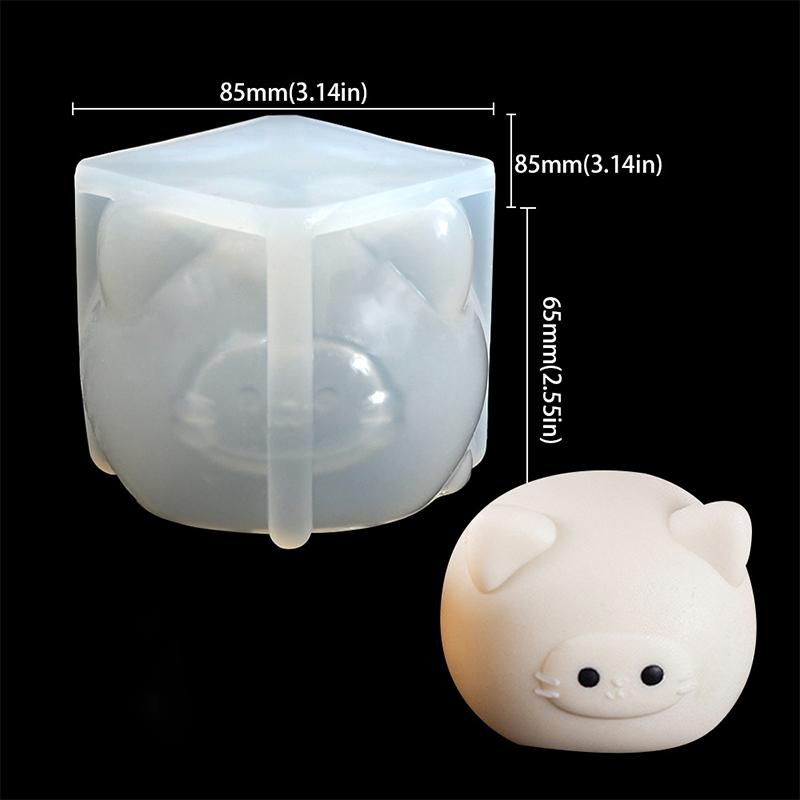 1 ks Kočičí mléčný pudink Silikonová forma Halloweenská želé miska Dort Roztomilý dort Bílý studený ledový prášek Forma Dortové dekorační doplňky
