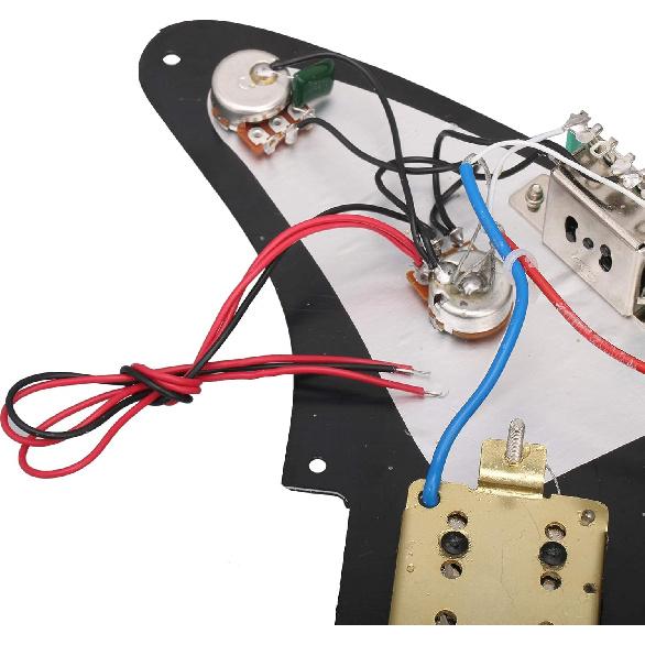 

Yibuy 3Ply Black Loaded Pickguard HH Sets Dual Humbuckers for Electric guitar