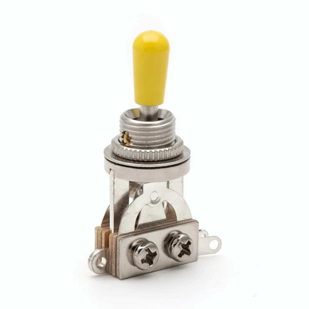 No Noise Electric Guitar Toggle Switch Guitar Selector Switch Guitar Pickup Selector silver and yellow