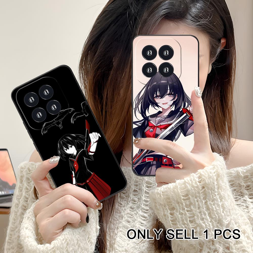 Akame Kurome Matte TPU Mobile Phone Case for Xiaomi 15 14 13 12 Mi 11 T Ultra Lite Pro S X 5G Colorful Printing Cover