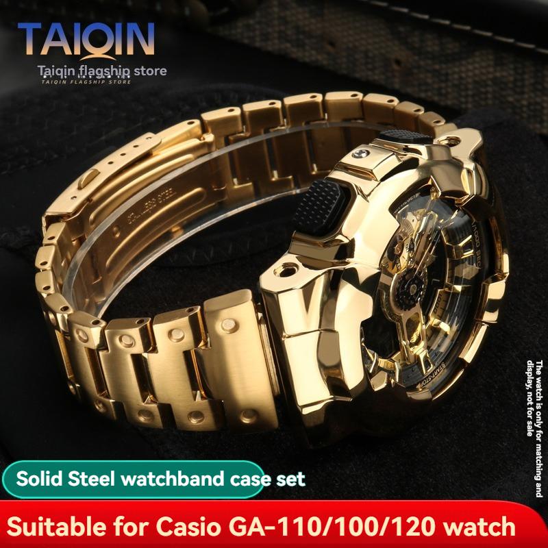 Set modificat de curea și carcasă din oțel inoxidabil Pentru Casio G-SHOCK GA-110 ga100 120 140 Bezel metalic Curea de ceas Kit de modificare braceletă