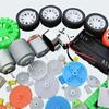 112pcs DC Motor Kit Electric Mini Motor with Plastic Gears Motor Mounting Bracket Shaft Propeller for DIY Science Projects