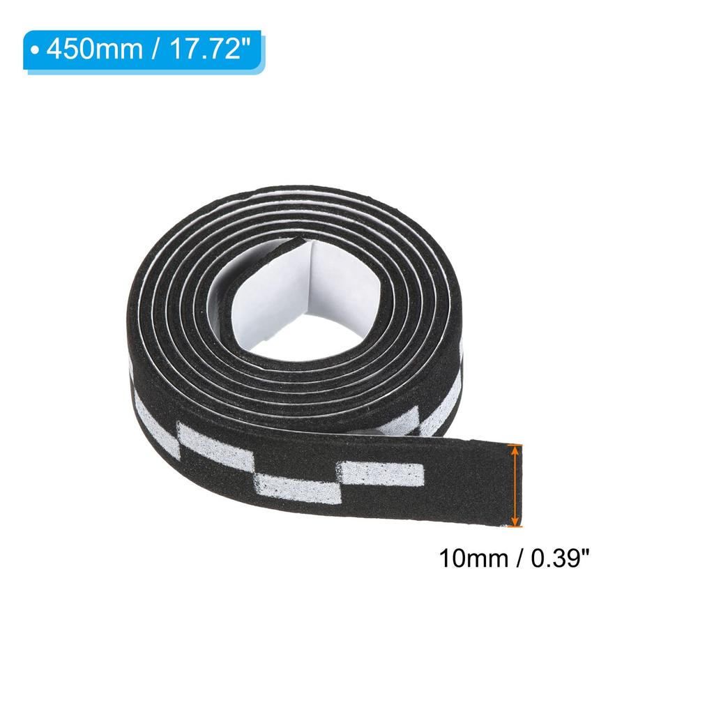 PATIKIL 450mm Table Tennis Side Ping Pong Edge Tape with Rubber and Blade Edge Protection for Paddle Black Tape, 6-Piece Rackets,