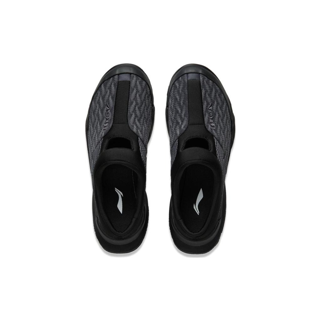 Li Ning Cf Serie Wanderslipper Bequem Vielseitig Stoßdämpfend Langlebig Niedrig Geschnitten Freizeitschuhe Unisex Sneaker Schwarz AGLU177-2