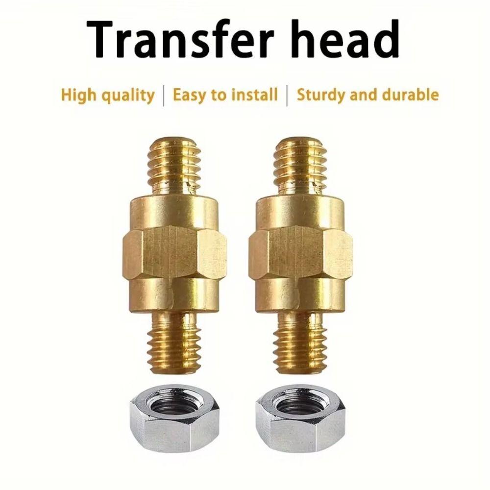 Brass Car Battery Connectors 3/8"-16 Threaded Battery Post Adapter Battery Replacement