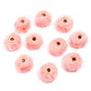 10pcs/bag Imitation Rabbit Fur Coverd Straight Hole Beads DIY Pompom Pendant for Jewelry Making DIY Necklace Pendant Earrings