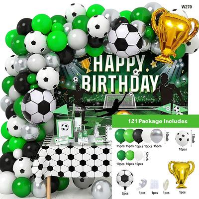 Set de Ballons de Fête de Football Coupe du Monde Set Trophée de Football pour Fête d'Anniversaire d'Enfants