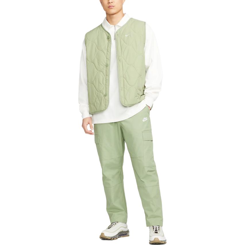 Nike Casual Pants Men's Oil Green Moderate Straight Fit Pants DX0614-386