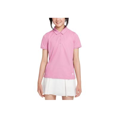 Dri-FIT Victory Golf Lightweight Breathable Short Sleeve Kids Tops Magic-Flamingo White DN1967-646