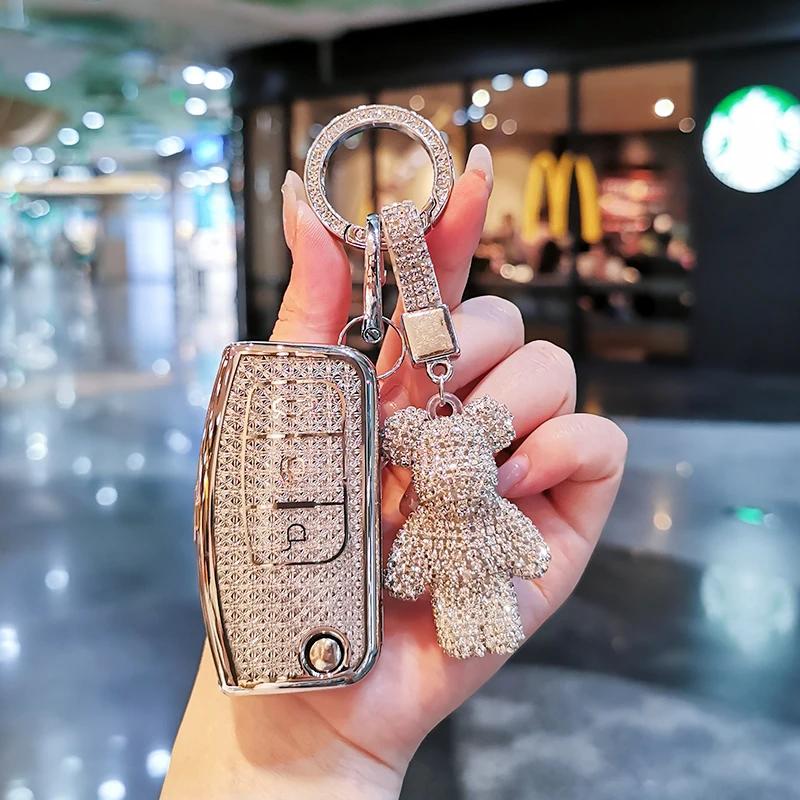 Suitable For Ford Mondeo Keycase Focus Edge Explorer Fiesta Escort Taurus Ecosport Keycover Keyshell Keychain Car Key Bag