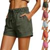 Women Casual Loose Fit Shorts with Pockets Elastic Waist Drawstring Adjustable Summer Relaxed Style Pants