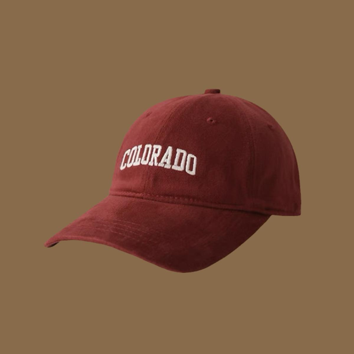 

Cotton Baseball Caps For Women And Men Letter “Colorado” Embroidery Hats Summer Sun Hat Fashion Snapback Cap Unisex One Size