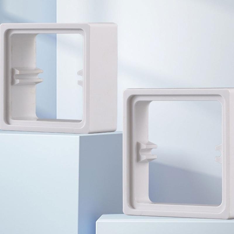 Single Socket Spacer Electrical Outlet Box Extender Single Gang Box Extender with Screws for Living Room School Office