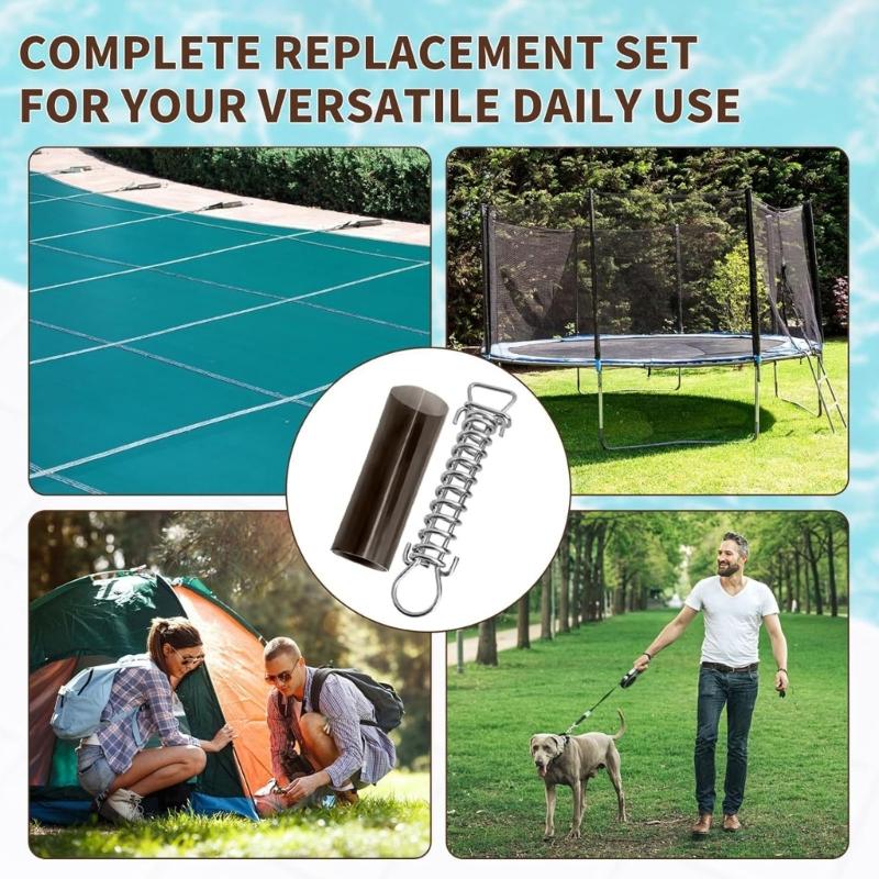 Heavy Type Pool Winterization Spring With Stainless Steel Construction and Protective Sleeve D Rings Plug