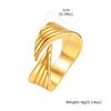 Chunky Open Adjustable Rings for Women, Heart Wing Statement Ring, Stainless Steel 18K Gold Plated, Tarnish Free Jewelry