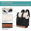 Ladies Convertible Tote Backpack Laptop Backpack Wide Top Open University School Travel Leisure Bag Black