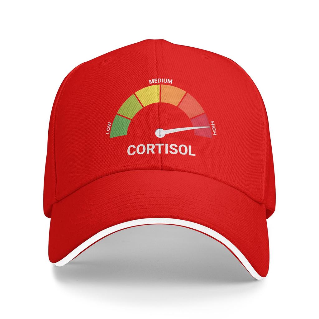 High Cortisol Funny Meme Baseball Cap  Y2k Cute Trucker Hat Summer Couple Women Tennis Skate Baseball Caps