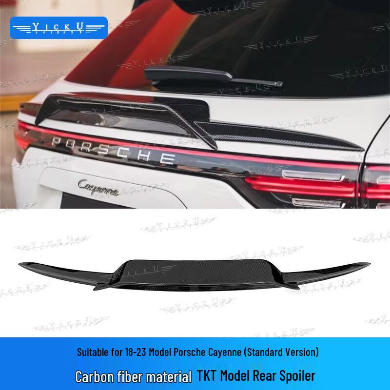 Porsche Cayenne 9Y0 Carbon Fiber Rear Spoiler & Middle Wing for 2018-2025 Models