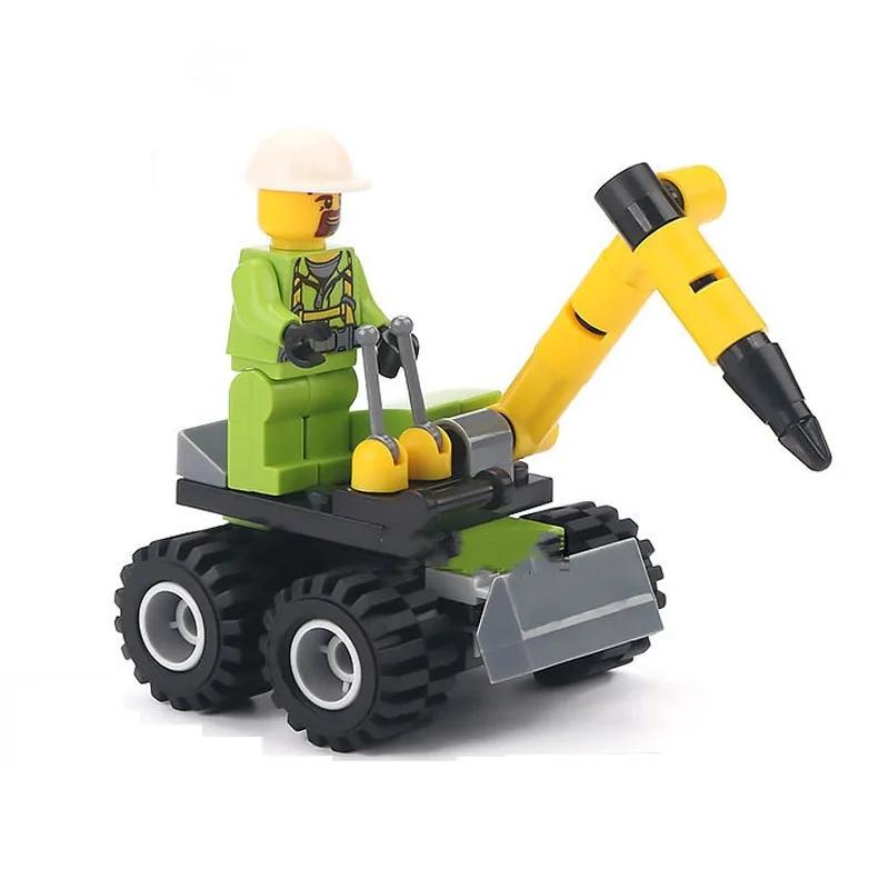 City Patrol Police Motorcycle Car Pursuit Prisoners Model Building Blocks Enlighten Action Figure Toys For Children