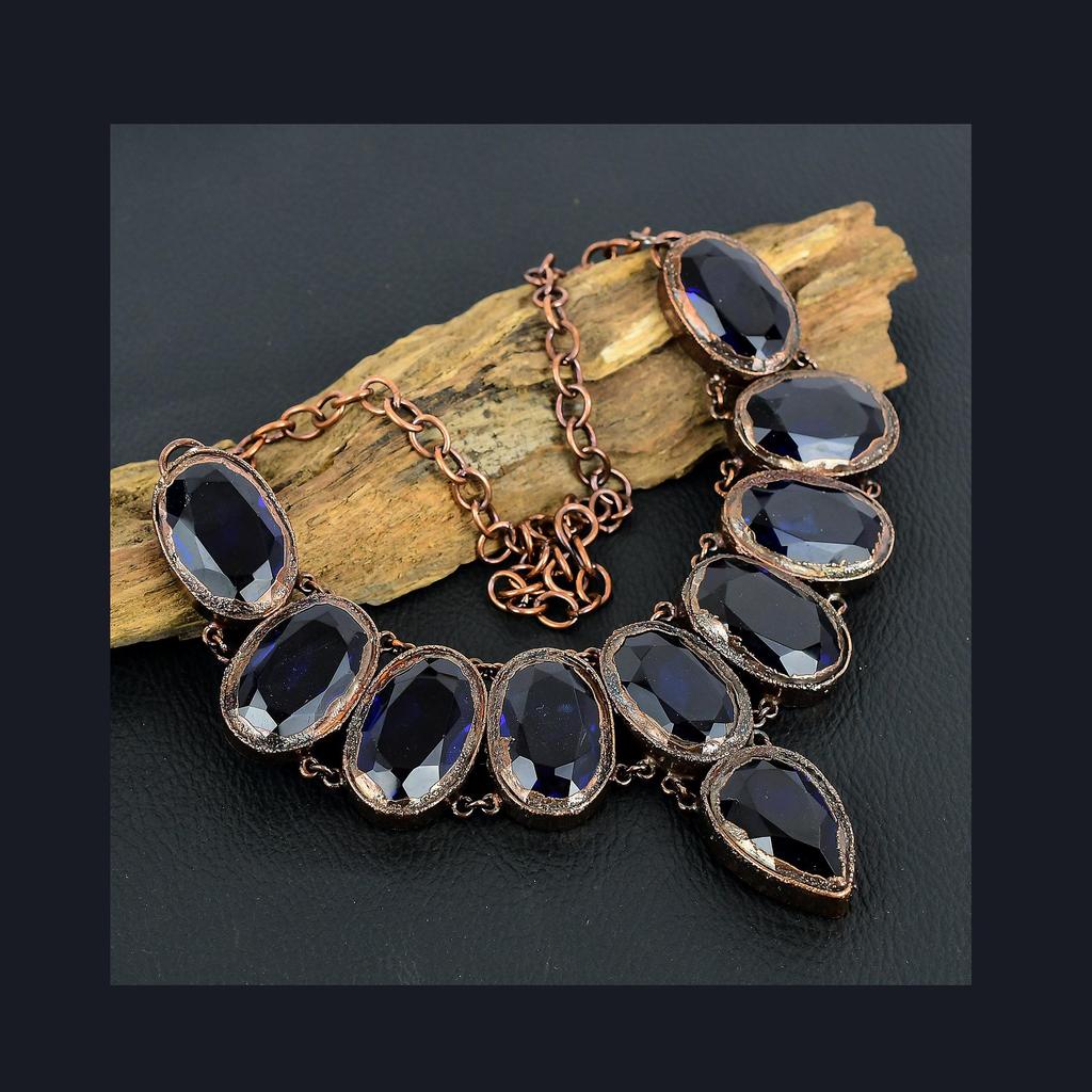 Amethyst Necklace, Copper Electroformed Gemstone Jewelry, Handmade Necklace Amazing Jewelry, Gift For Her