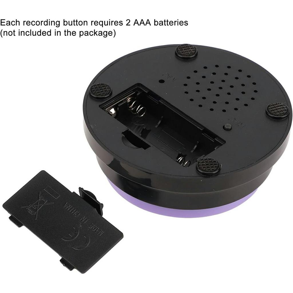 4Pcs Voice Recording Button 30s Recordable Sound Buttons Dog Answer Buzzers Talk Button for Pets Training