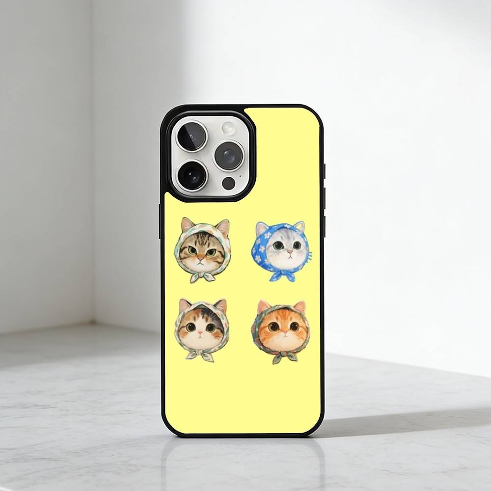 Cute Cat  Phone Case For iPhone17,16,15,14,13 Plus,Pro Max Magnetic For Magsafe Wireless Charging