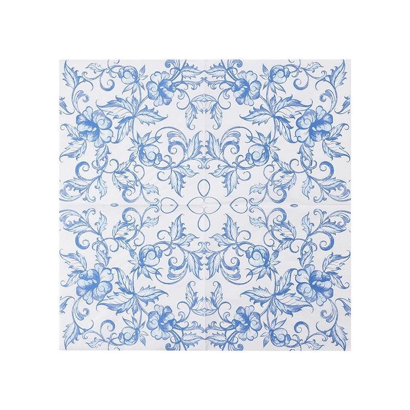 20pcs/pac Floral Printed Paper Napkins for Wedding Colorful Facial Tissues for Party Table Setting Disposable Dinner Napkins