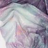 Blue Green Gradient Sequin Mesh Fabric for Diy Sewing Wedding Dress Designer Cloth Polyester Material By The Meter