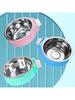 Pet Candy-Colored Stainless Steel Dog Bowl Hanging Cage Pet Cat Food Bowl Hanging Stainless Steel Bowl Dog Cage Bowl Double Bowl