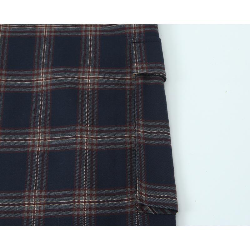 High-End Women's Plaid Hooded Jacket & High-Waisted Lantern Pants Set