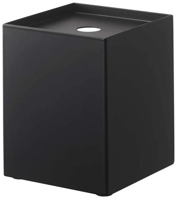 Yamazaki Toilet Paper Holder, 1 Roll Capacity, Black, Approx. 4.5" W X 4.5" D X 5.5" H, Tower Design, Concealed Storage, 5229