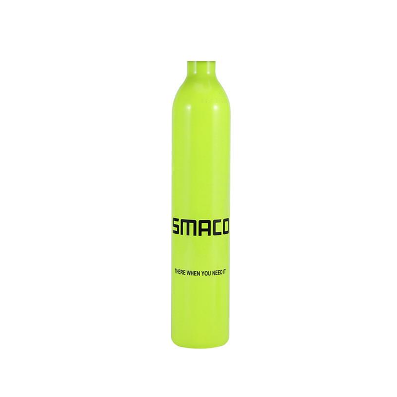 0.5L/0.7L Portable Aluminum Oxygen Bottle 20 Megapascals Mini Scuba Diving Oxygen Bottle Backup Gas Source Bottle 29.4 * 6 * 2.8CM
