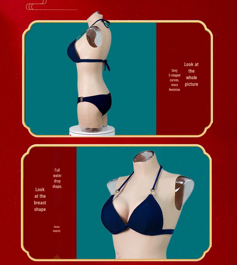 Silicone Crossdresser Prosthetic Breast Suit for Male-to-Female Cosplay and Disguise