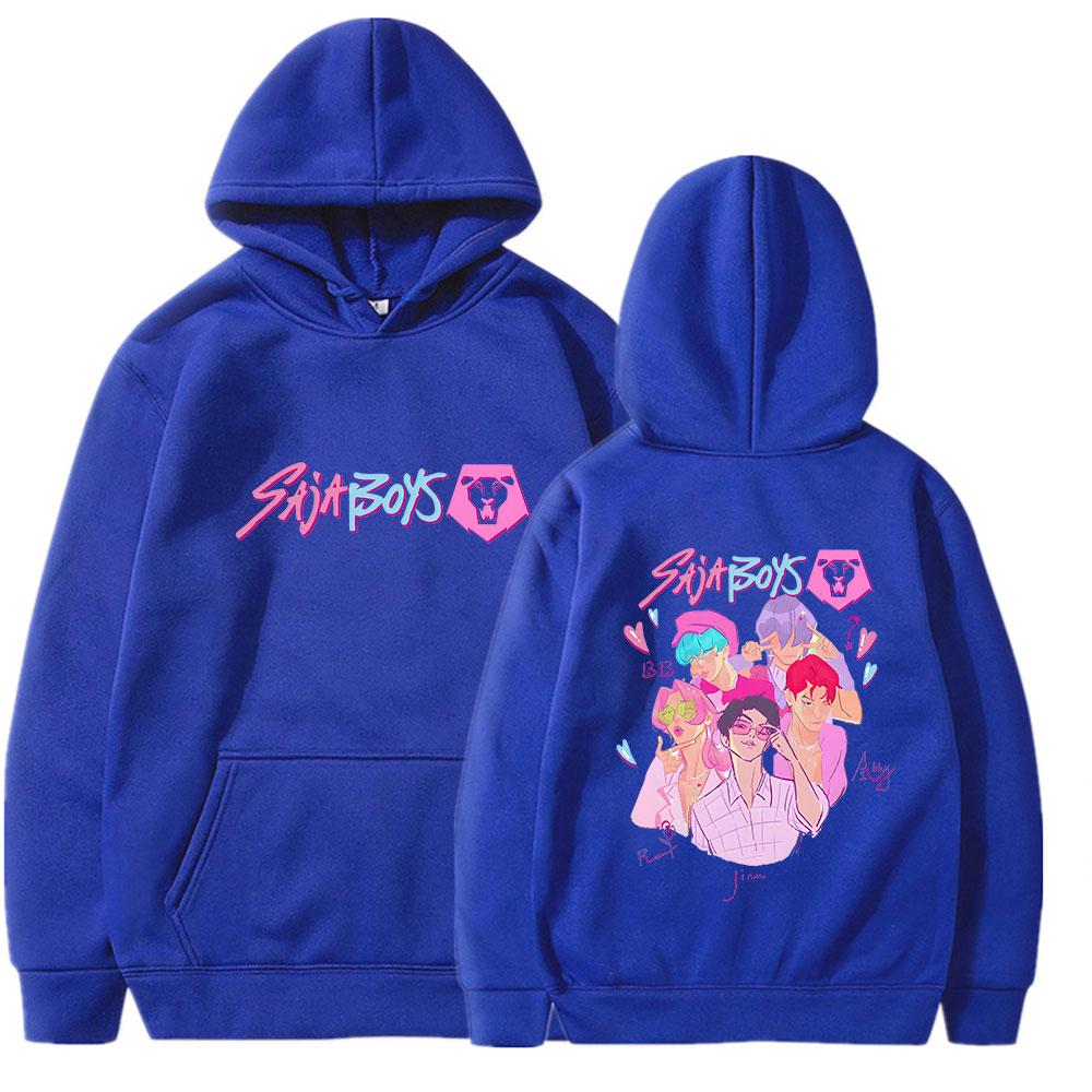 Men's Hooded Sweatshirt Kpop Demon Hunters Graphic Pullover Hoodie Street Fashion Sweatshirt Training Hoodie Warm Style