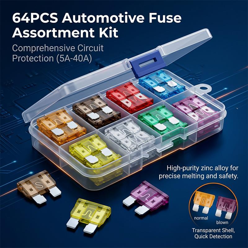 Mixed Color Standard Blade Car Fuse Kit Assorted Automotive Auto Blade Fuses Set for Car Truck Vehicle Replacement Fuses4