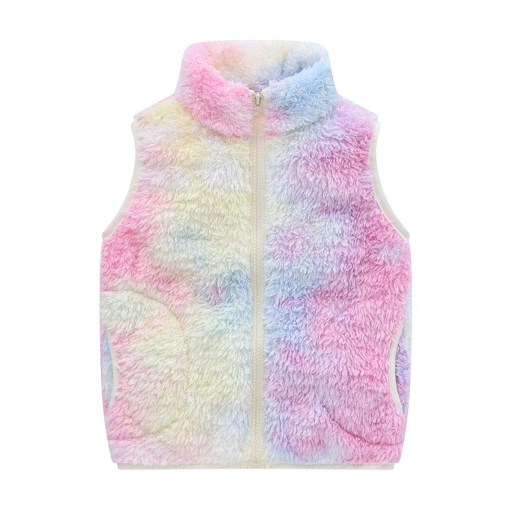 Lässige warme Samtweste für Jungen und Mädchen in mittlerer und großer Kindergröße, koreanische Version mit Taschen, Stehkragen, Pulloverweste, Jacke
