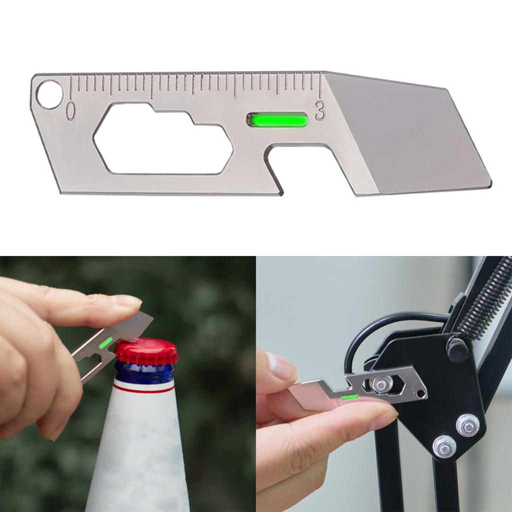 Mini Titanium Alloys Prys Bar Tool Small Prybar Keychains Ruler Multitool Bottles Box Opener Small Crowbars Camping Gear