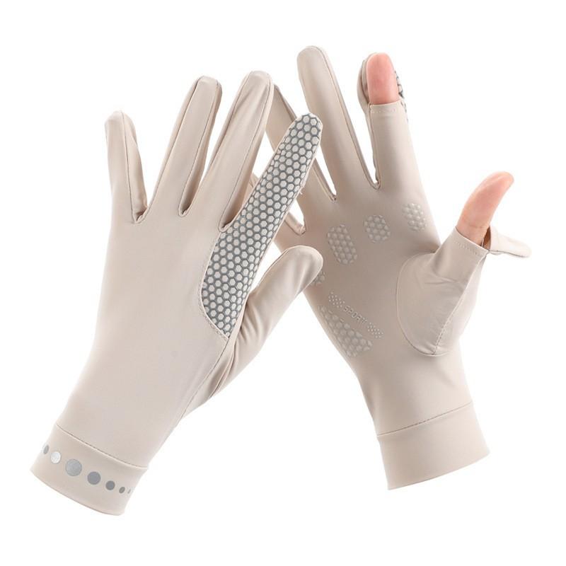 Herren und Damen Dehnbare Eis-Seide UV-Schutz Handschuhe, Touchscreen Atmungsaktive Sommerhandschuhe, Rutschfeste Handschuhe für Fahren Radfahren