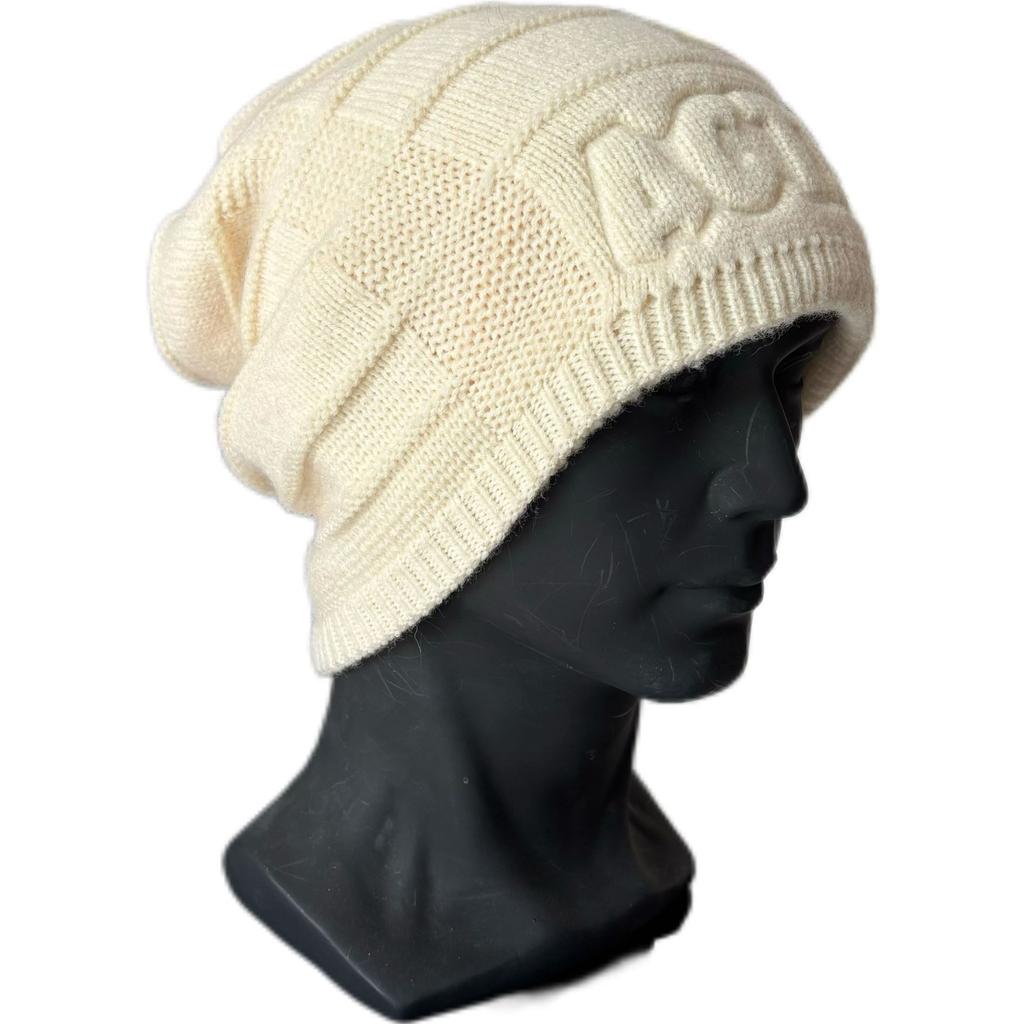 New knitted autumn and winter warm letter cold hat fashionable versatile trend autumn and winter warm stack hat wool hat
