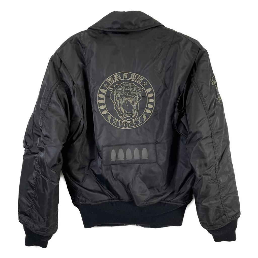 AVIREX 652201 Black CWU-45P Elite Group Quilted Military Flight Jacket Jacket S blackUsed