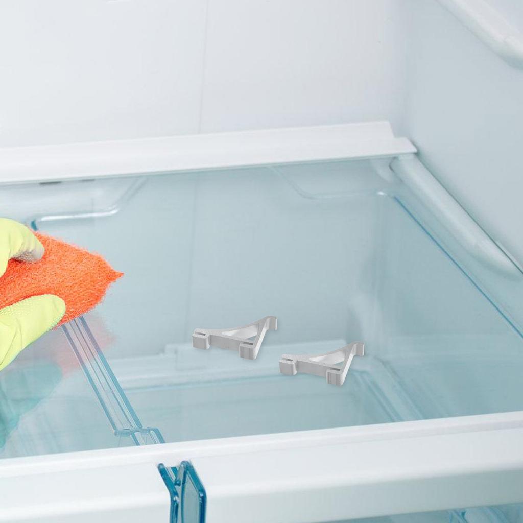 10 Stück Kühlschrankregal-Clips Aluminium Gefrierschrank-Klemmenhaken Kühlregal-Stützgestell Ersatz-Halterungen Gefrierschrank-Klemmenhaken