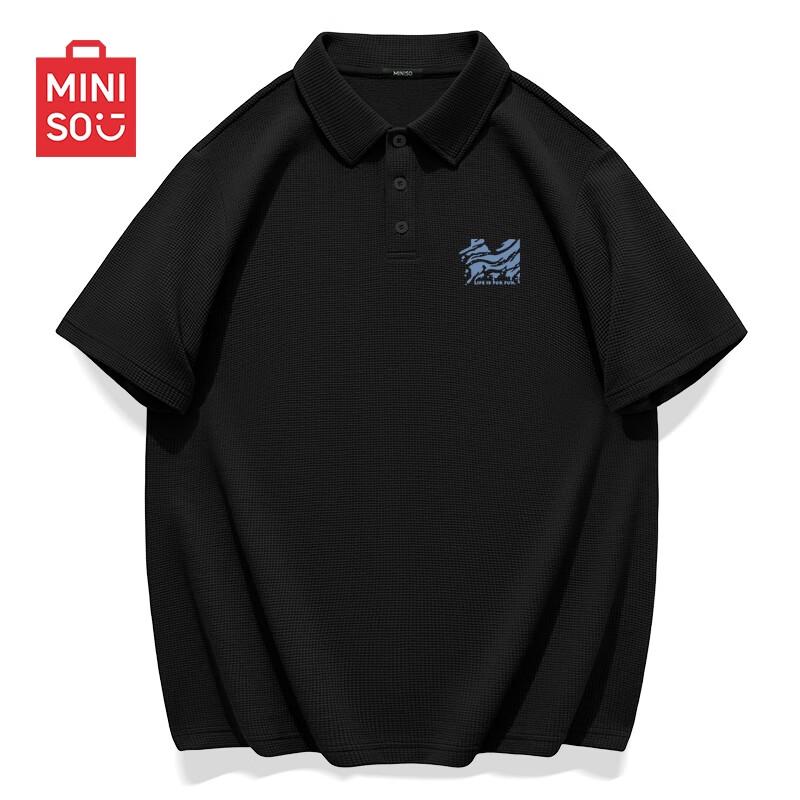 MINISO Men s Heavyweight Textured Polo Shirt L