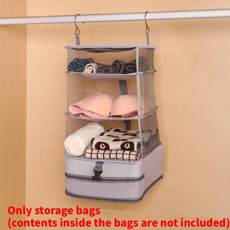 Modern Minimalist Hanging Travel Organizer For Bedroom Closet Storage Bag With Multiple Compartments