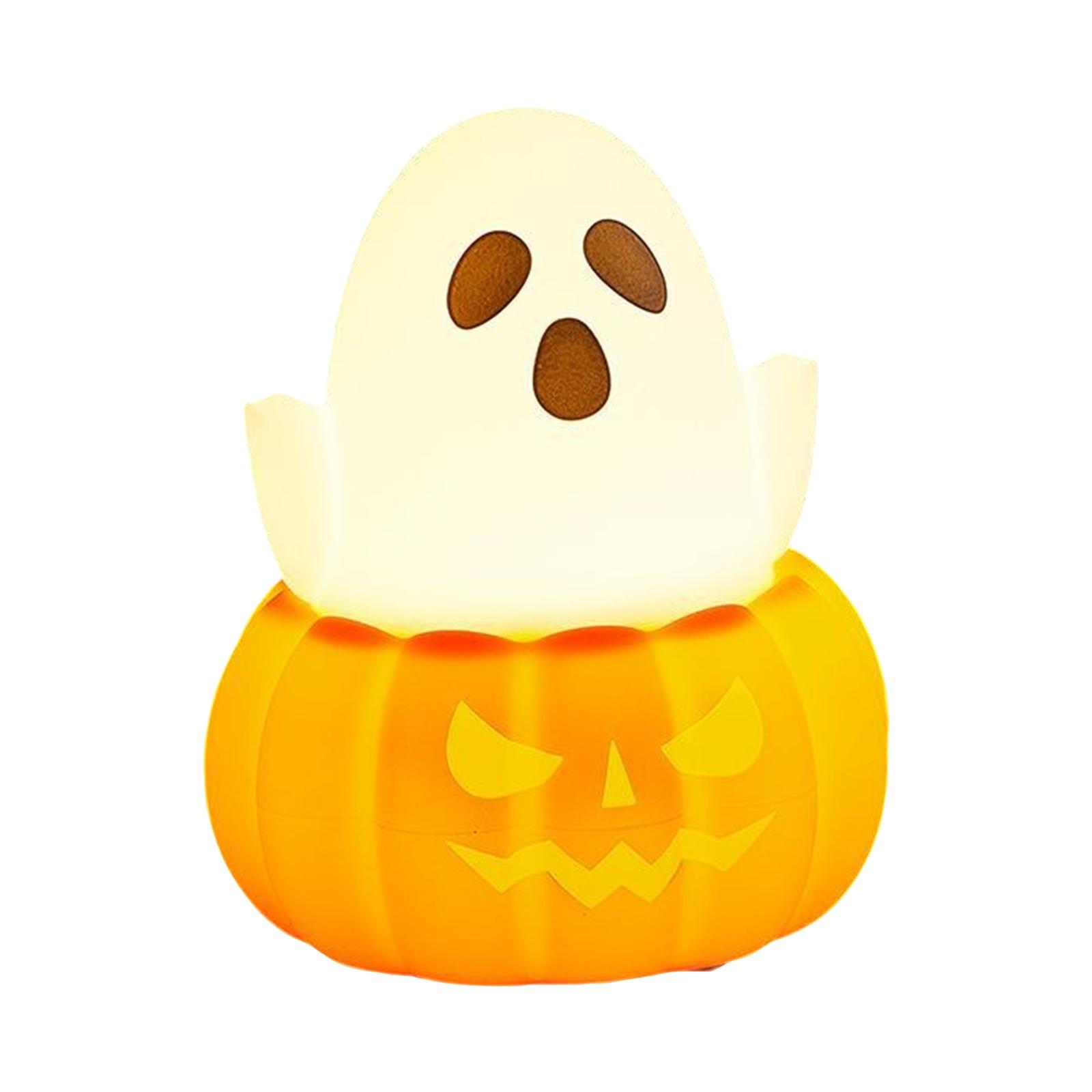 

Pumpkin Silicone Nightlight Halloween Decoration Colorful Atmosphere Light One Size